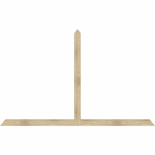 Ekena Millwork Portland Rough Sawn Timber Gable Bracket, Douglas Fir, 96"W x 60"H x 2"D x 4"F, 15/12 Pitch GBW096X60X0204POR00RDF - main